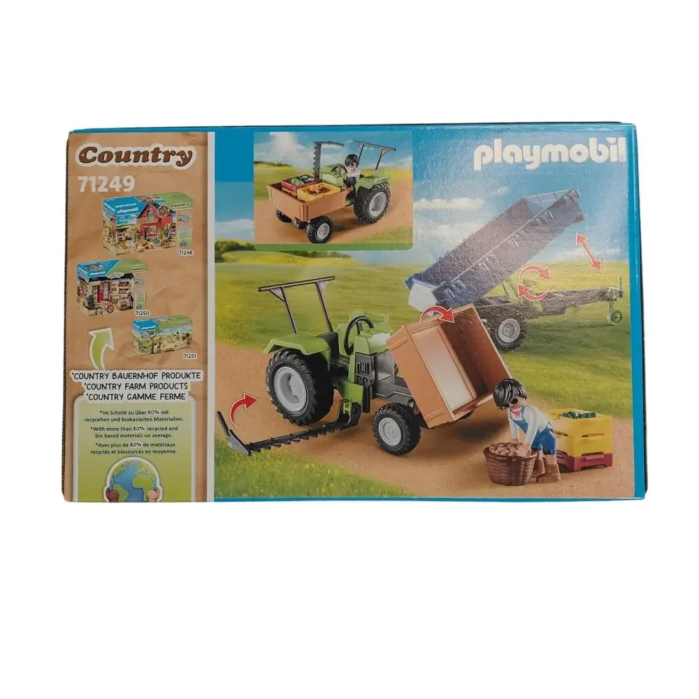 Playmobil Country Harvester Tractor with Trailer Set 71249 New In Box (NIB)